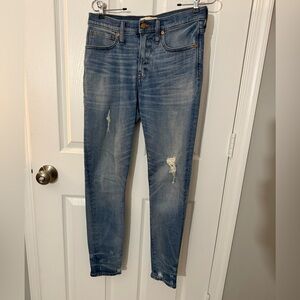 MADEWELL Distressed Light Blue Skinny Jeans